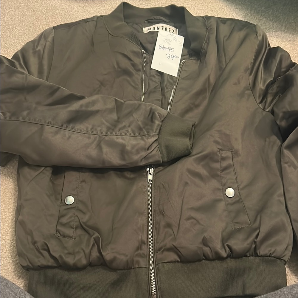 Montrez Olive Bomber Jacket